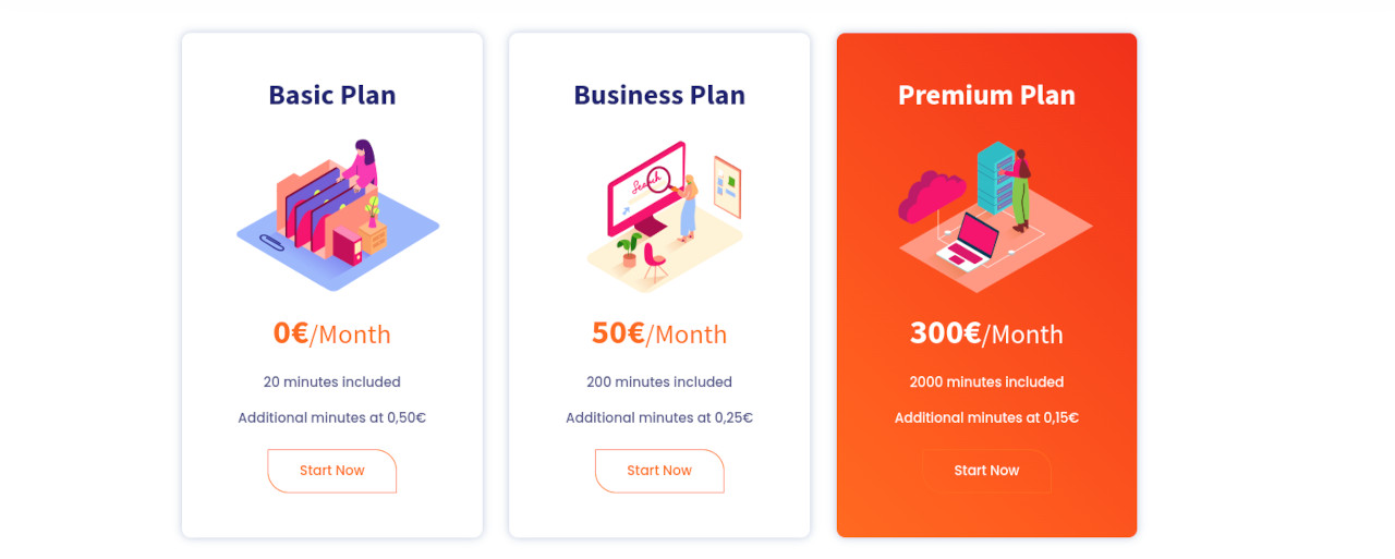 Plan Selection Page